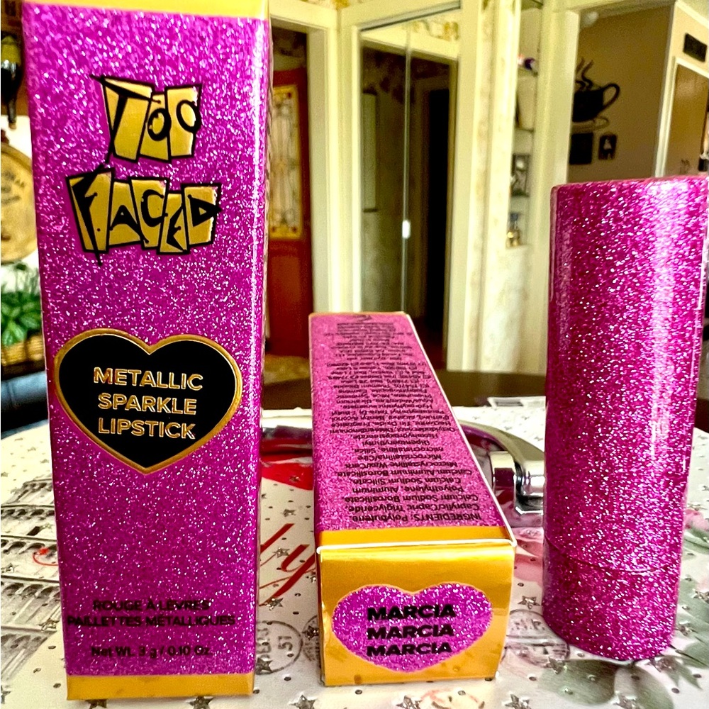 Too Faced metallic sparkle lipstick